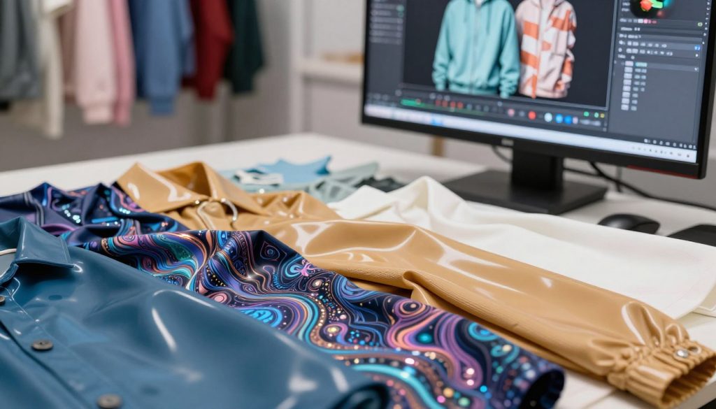 Texture mapping and material physics for digital clothing